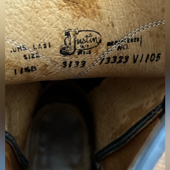 JUSTIN Men’s JACKSON 10" ROPER BOOTS (11.5 B) - Picture 9 of 9